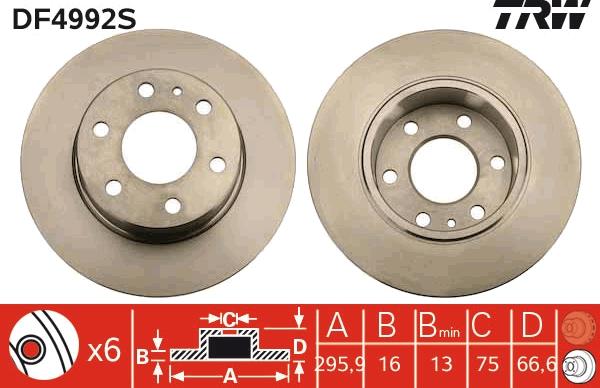 TRW DF4992S - Kočioni disk www.molydon.hr