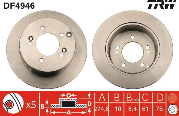 TRW DF4946 - Kočioni disk www.molydon.hr