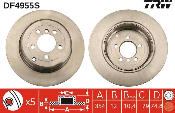 TRW DF4955S - Kočioni disk www.molydon.hr