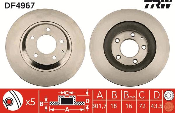 TRW DF4967 - Kočioni disk www.molydon.hr