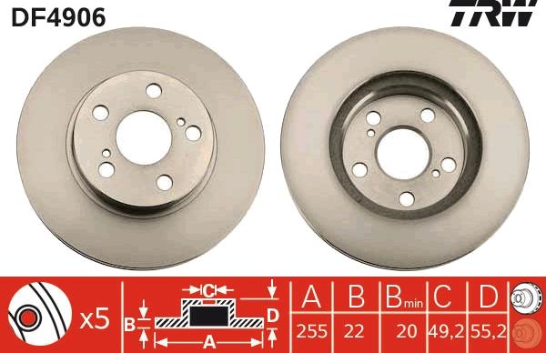 TRW DF4906 - Kočioni disk www.molydon.hr