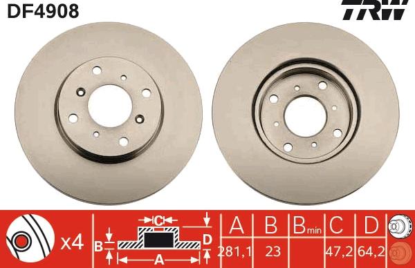 TRW DF4908 - Kočioni disk www.molydon.hr