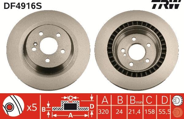 TRW DF4916S - Kočioni disk www.molydon.hr