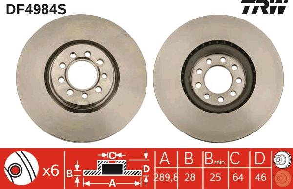 TRW DF4984S - Kočioni disk www.molydon.hr