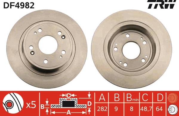 TRW DF4982 - Kočioni disk www.molydon.hr