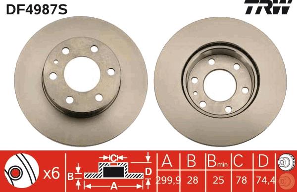 TRW DF4987S - Kočioni disk www.molydon.hr