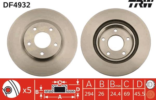 TRW DF4932 - Kočioni disk www.molydon.hr