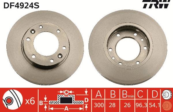 TRW DF4924S - Kočioni disk www.molydon.hr