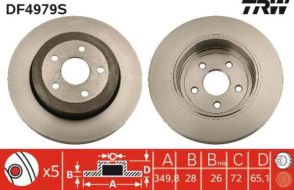 TRW DF4979S - Kočioni disk www.molydon.hr