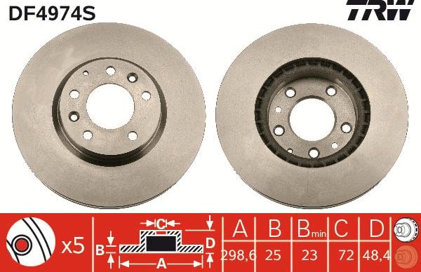 TRW DF4974S - Kočioni disk www.molydon.hr