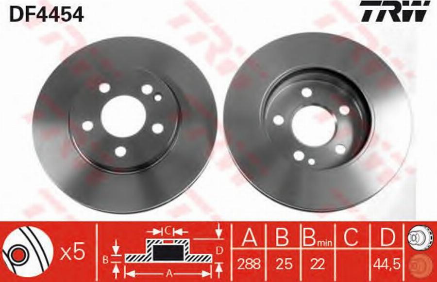 TRW DF4454BP - Kočioni disk www.molydon.hr