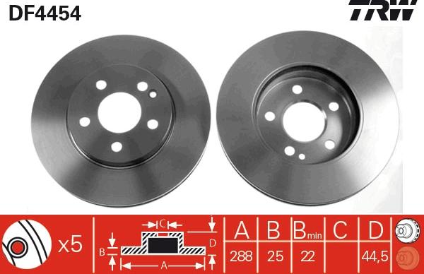 TRW DF4454 - Kočioni disk www.molydon.hr