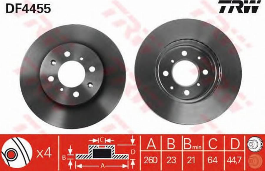 TRW DF4455BP - Kočioni disk www.molydon.hr