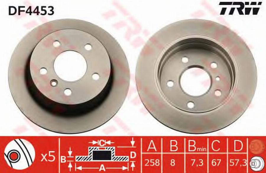 TRW DF4453BP - Kočioni disk www.molydon.hr