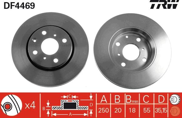 TRW DF4469 - Kočioni disk www.molydon.hr