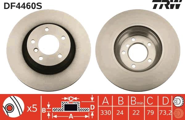 TRW DF4460S - Kočioni disk www.molydon.hr