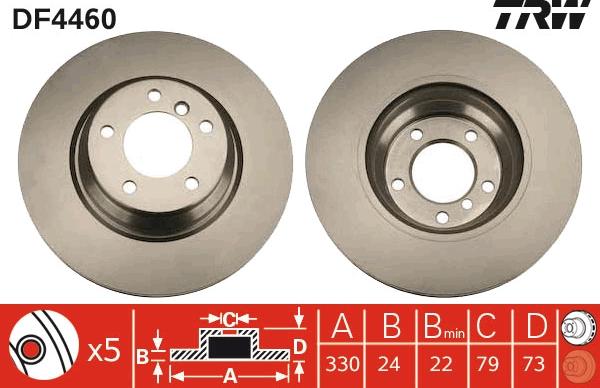 TRW DF4460 - Kočioni disk www.molydon.hr