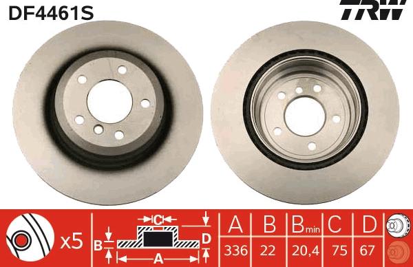 TRW DF4461S - Kočioni disk www.molydon.hr