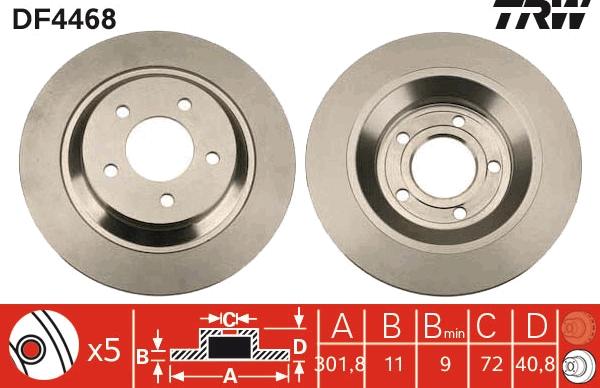 TRW DF4468 - Kočioni disk www.molydon.hr