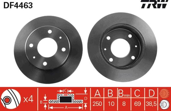 TRW DF4463 - Kočioni disk www.molydon.hr