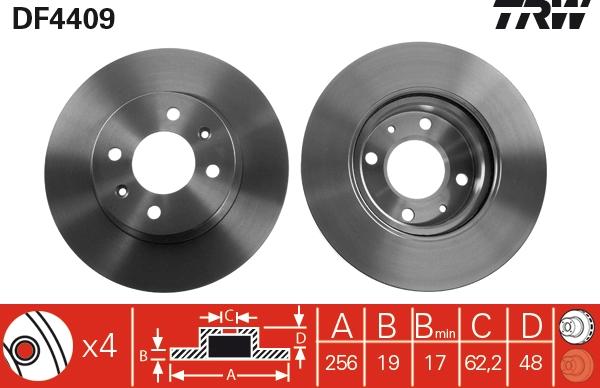 TRW DF4409 - Kočioni disk www.molydon.hr