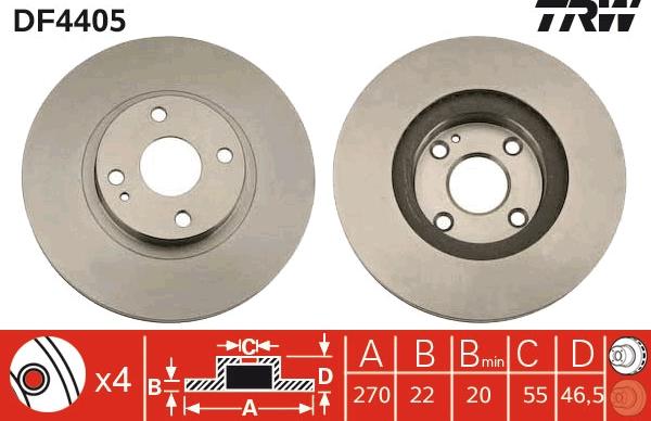 TRW DF4405 - Kočioni disk www.molydon.hr