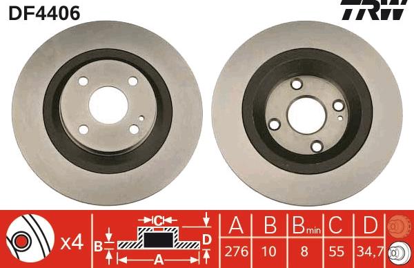 TRW DF4406 - Kočioni disk www.molydon.hr