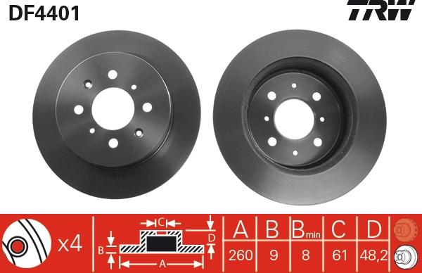 TRW DF4401 - Kočioni disk www.molydon.hr