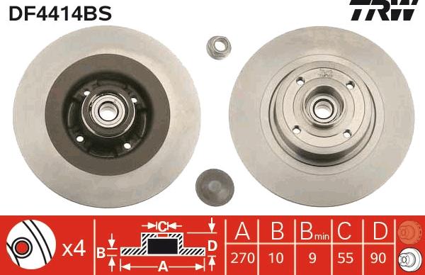 TRW DF4414BS - Kočioni disk www.molydon.hr