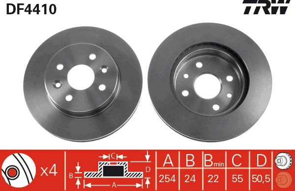 TRW DF4410 - Kočioni disk www.molydon.hr