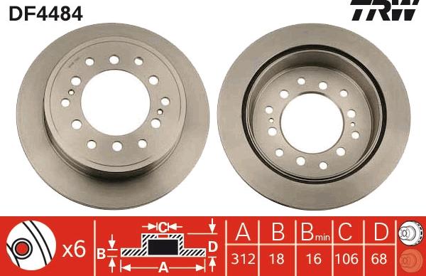 TRW DF4484 - Kočioni disk www.molydon.hr