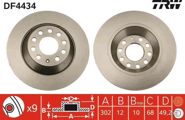 TRW DF4434 - Kočioni disk www.molydon.hr