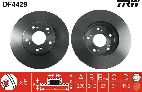 TRW DF4429 - Kočioni disk www.molydon.hr