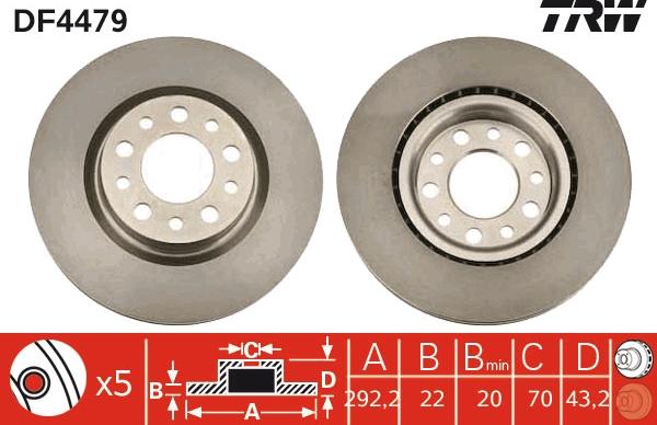 TRW DF4479 - Kočioni disk www.molydon.hr