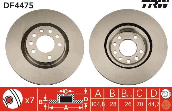 TRW DF4475 - Kočioni disk www.molydon.hr