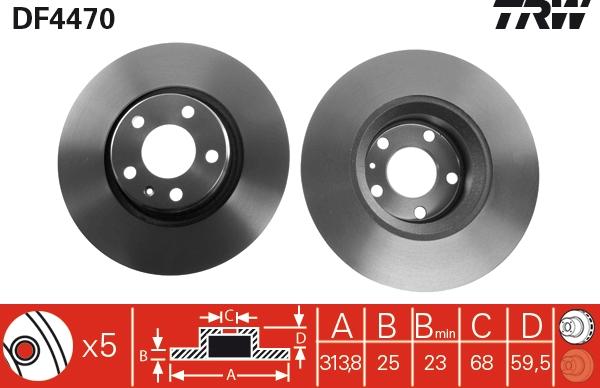 TRW DF4470 - Kočioni disk www.molydon.hr