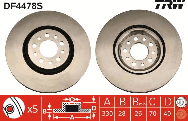 TRW DF4478S - Kočioni disk www.molydon.hr