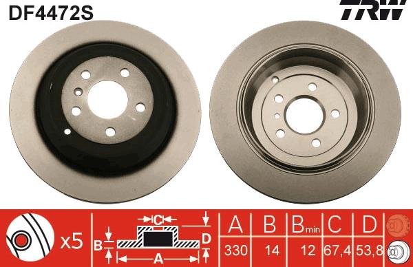 TRW DF4472S - Kočioni disk www.molydon.hr