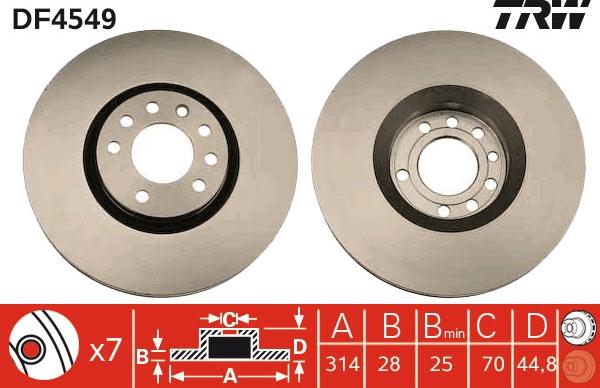 TRW DF4549 - Kočioni disk www.molydon.hr