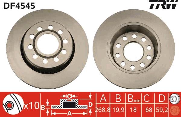 TRW DF4545 - Kočioni disk www.molydon.hr