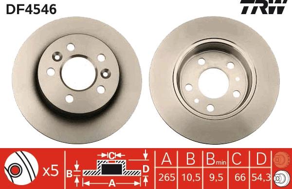 TRW DF4546 - Kočioni disk www.molydon.hr