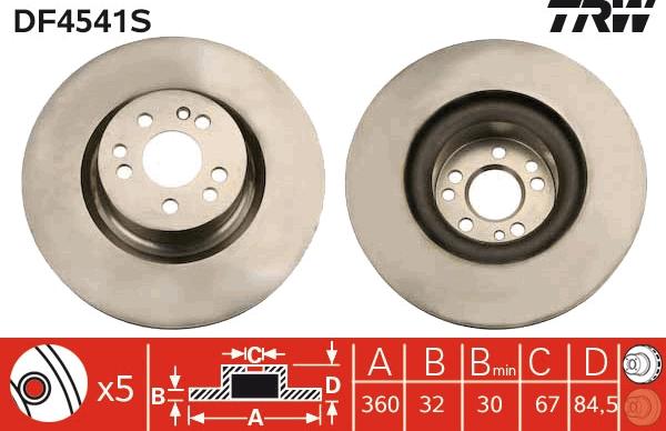 TRW DF4541S - Kočioni disk www.molydon.hr