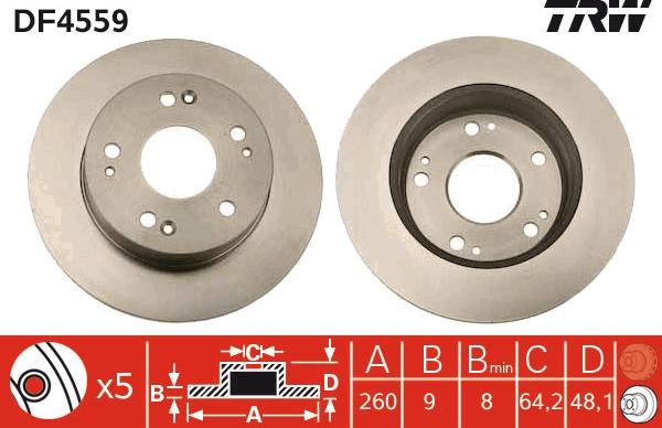 TRW DF4559 - Kočioni disk www.molydon.hr