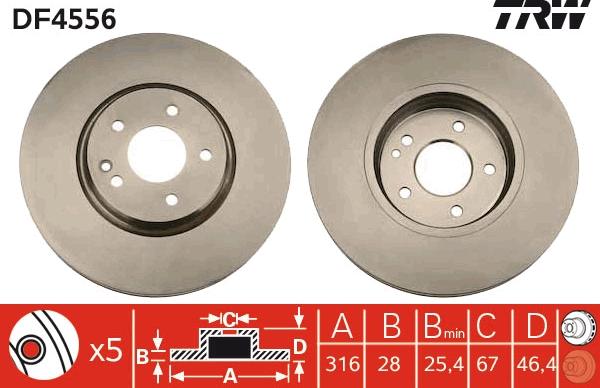 TRW DF4556 - Kočioni disk www.molydon.hr