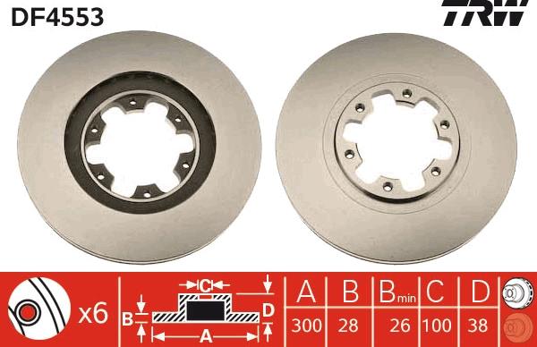 TRW DF4553 - Kočioni disk www.molydon.hr