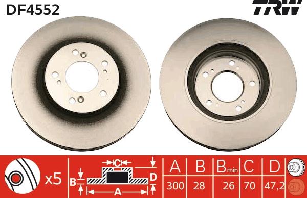 TRW DF4552 - Kočioni disk www.molydon.hr