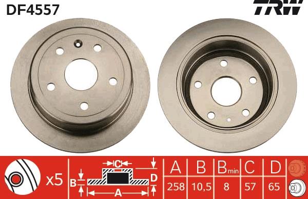 TRW DF4557 - Kočioni disk www.molydon.hr