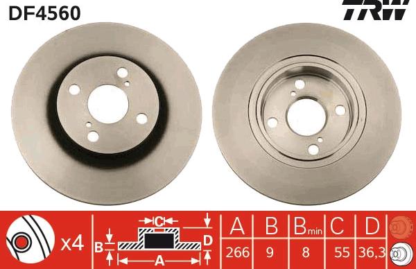 TRW DF4560 - Kočioni disk www.molydon.hr