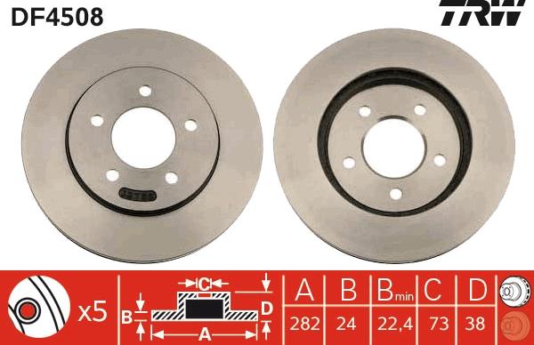 TRW DF4508 - Kočioni disk www.molydon.hr