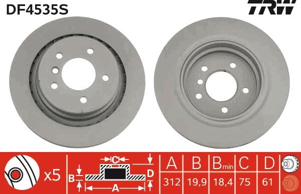 TRW DF4535S - Kočioni disk www.molydon.hr